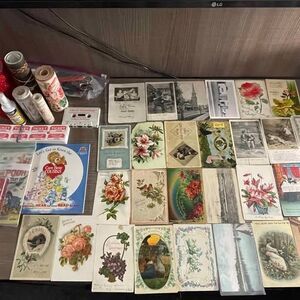 Junk journal de-stash - MANY AUTHENTIC vintage ephemera pieces in this lot